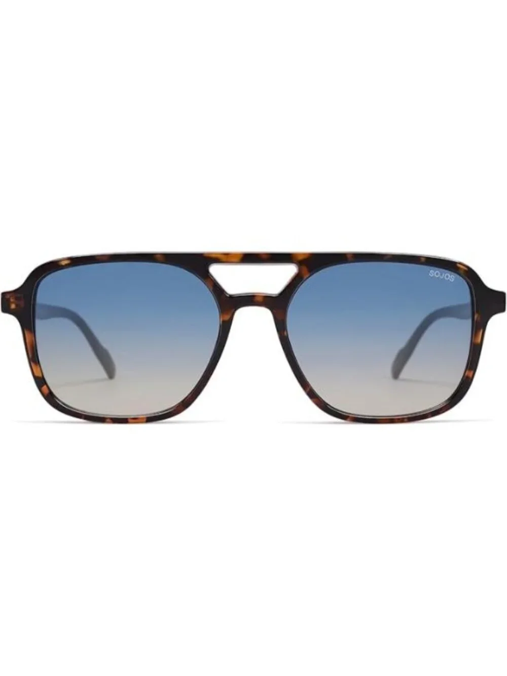 SOJOS Women Aviator Sunglasses Rectangle Sun Glasses Tortoise Frame Blue Lens